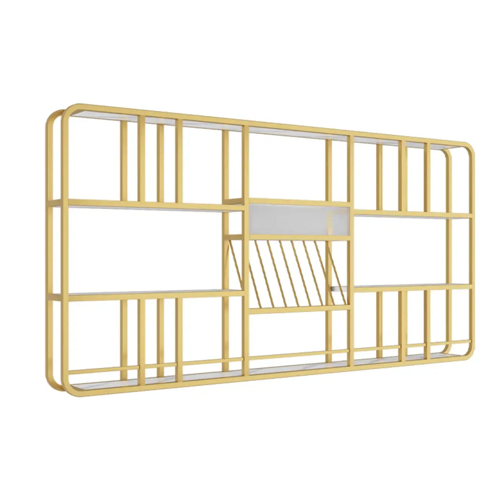 Porte-bouteilles de vin mural ouvert Glam Gold