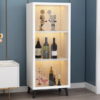 Vitrine compacte autoportante en bois et verre
