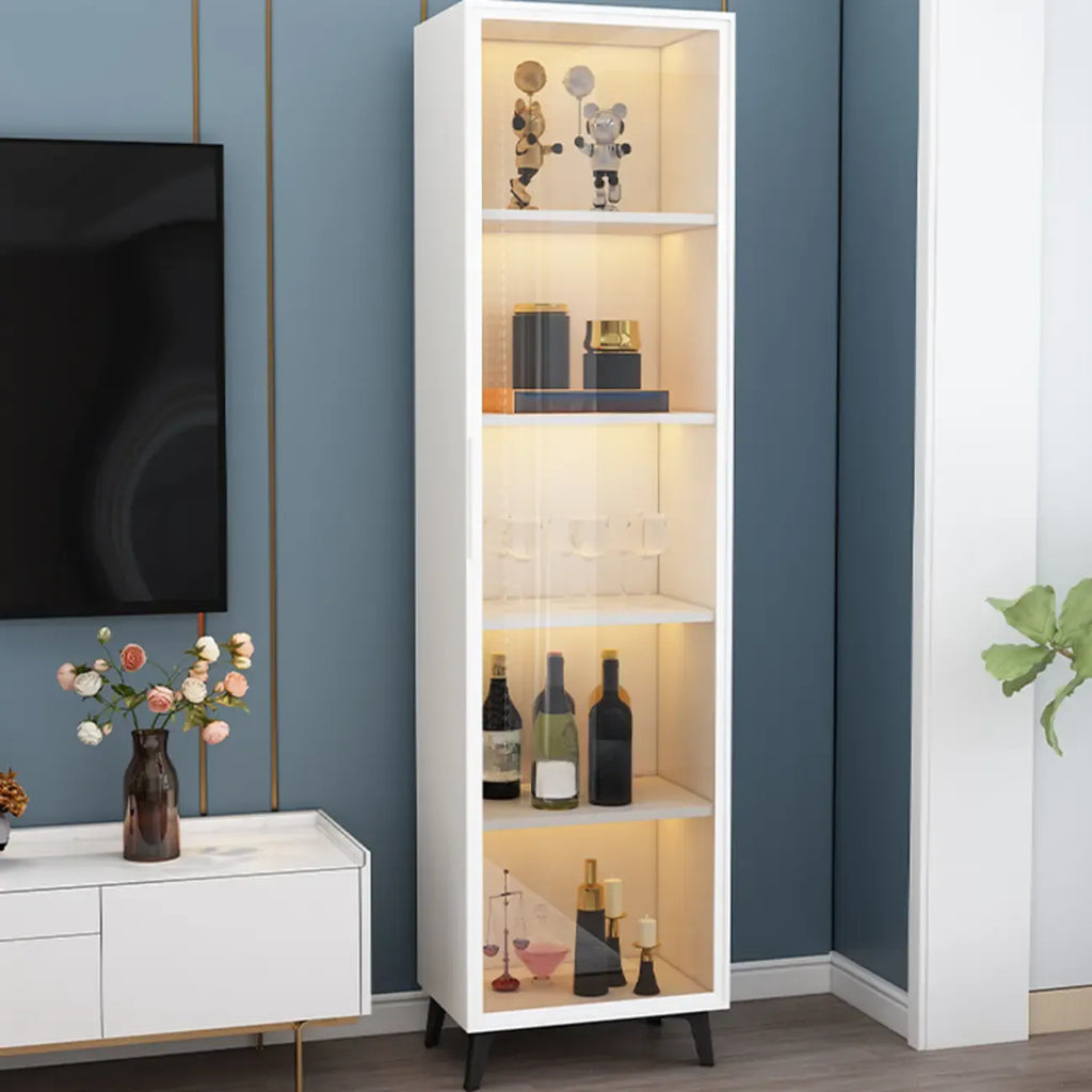 Vitrine compacte autoportante en bois et verre