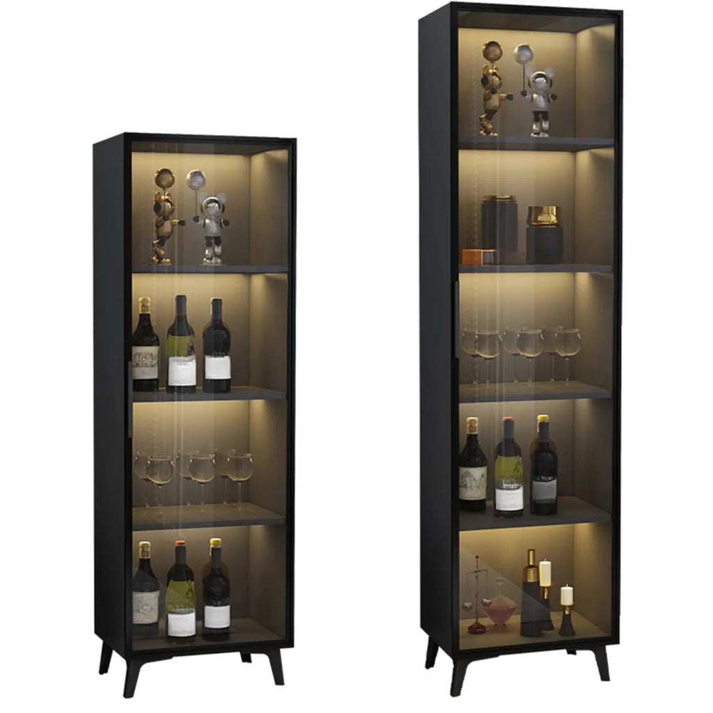 Vitrine compacte autoportante en bois et verre