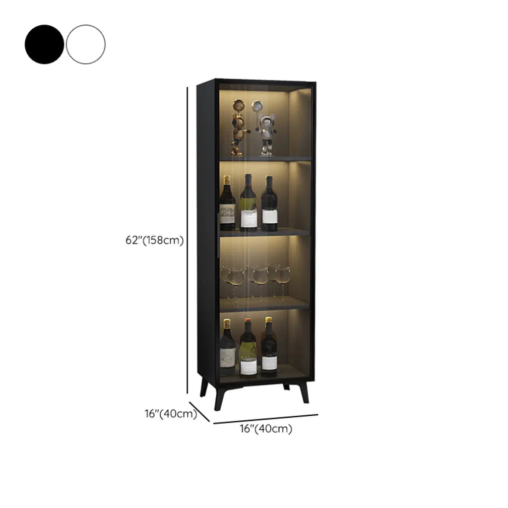 Vitrine compacte autoportante en bois et verre