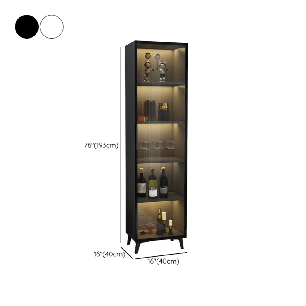 Vitrine compacte autoportante en bois et verre