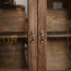 Vitrine autoportante en bois marron pour cuisine