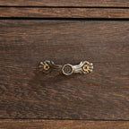 Vitrine autoportante en bois marron pour cuisine