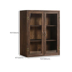 Vitrine autoportante en bois marron pour cuisine