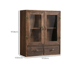 Vitrine autoportante en bois marron pour cuisine