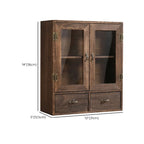Vitrine autoportante en bois marron pour cuisine