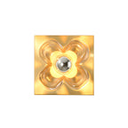 Applique murale Mini Floral en verre doré
