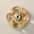 Applique murale Mini Floral en verre doré