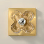 Applique murale Mini Floral en verre doré