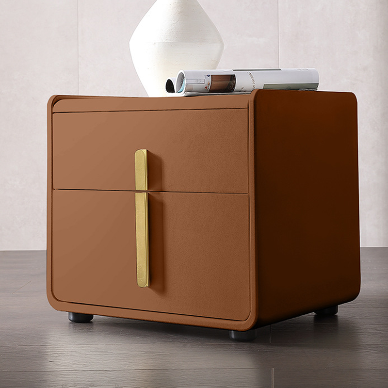 Table de chevet moderne – Table de nuit blanche en similicuir