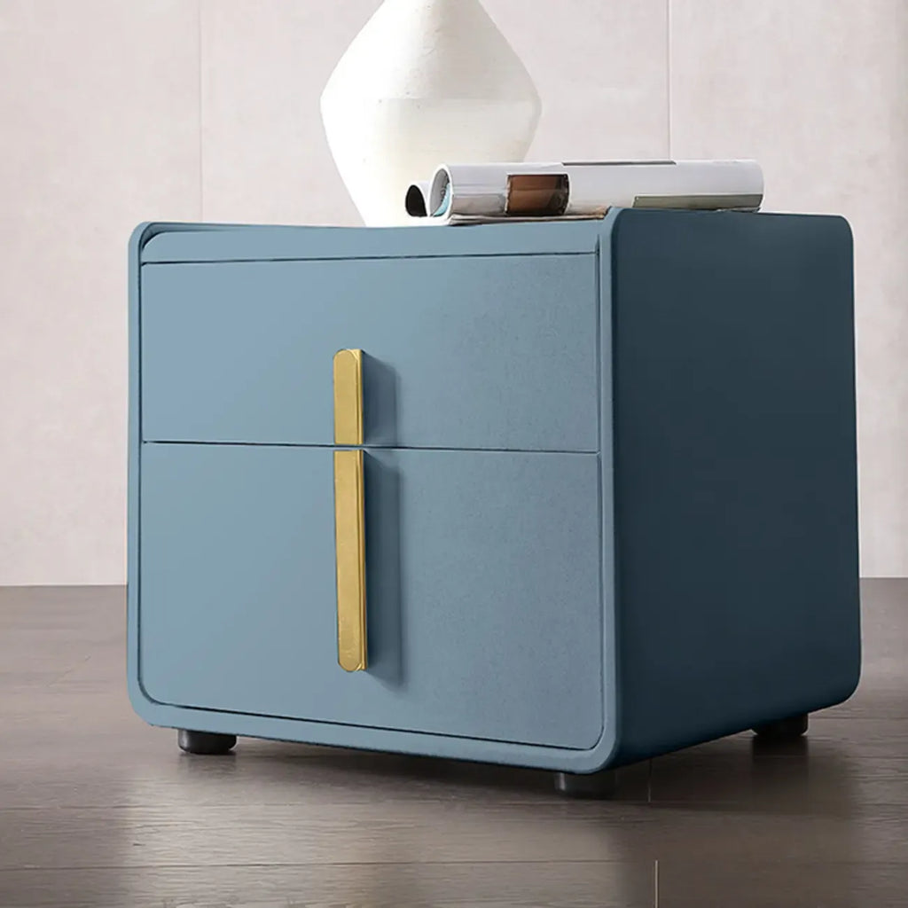 Table de chevet moderne – Table de nuit blanche en similicuir