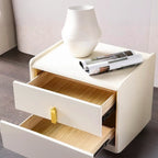 Table de chevet moderne – Table de nuit blanche en similicuir