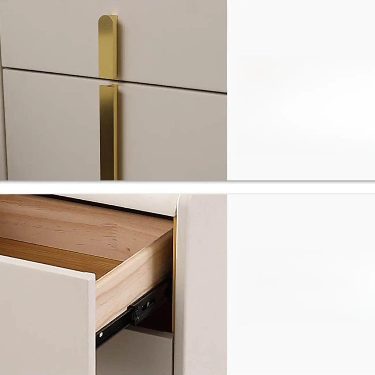 Table de chevet moderne – Table de nuit blanche en similicuir