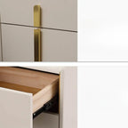 Table de chevet moderne – Table de nuit blanche en similicuir