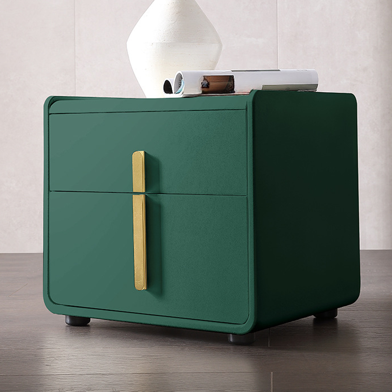 Table de chevet moderne – Table de nuit blanche en similicuir