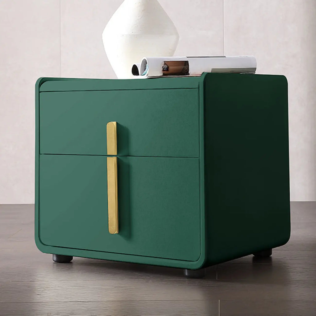 Table de chevet moderne – Table de nuit blanche en similicuir