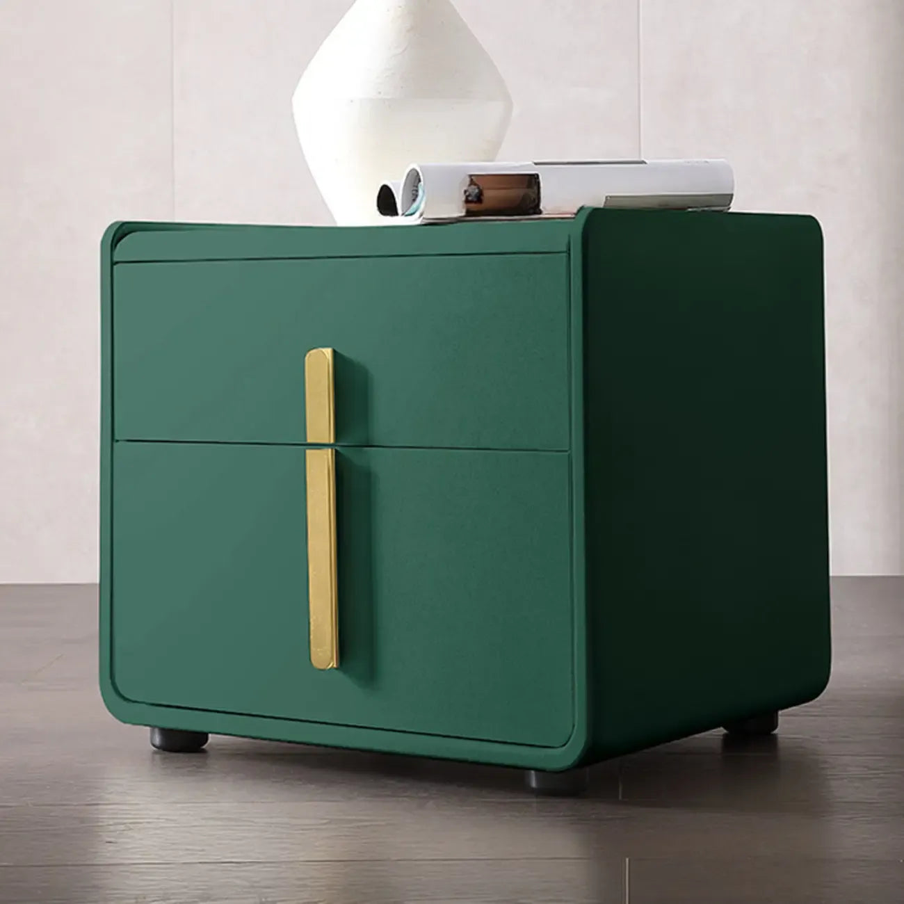 Table de chevet moderne – Table de nuit blanche en similicuir