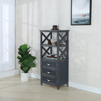 Libreria Antica Chic con Schienale Aperto in Legno Nero