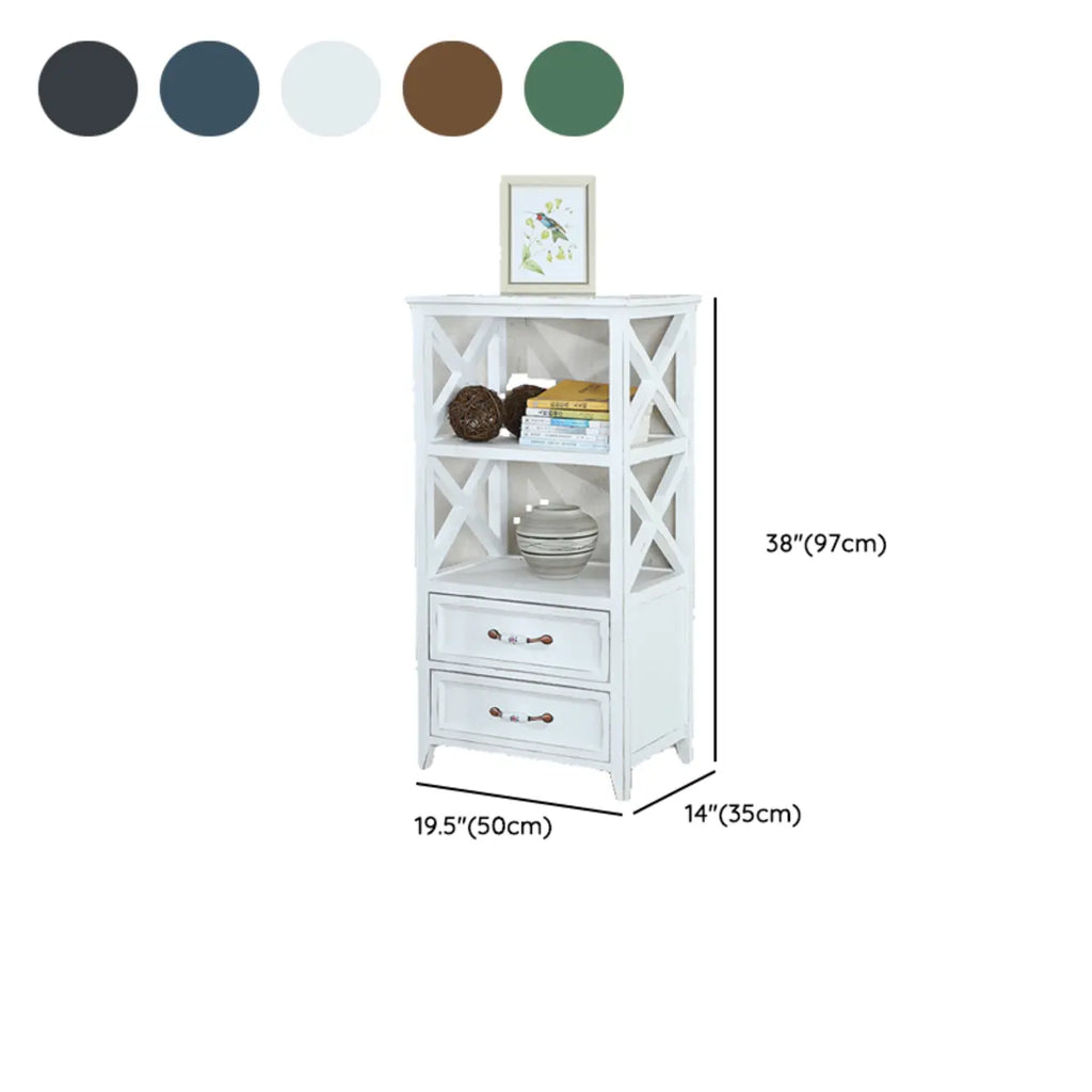 Libreria Antica Chic con Schienale Aperto in Legno Nero