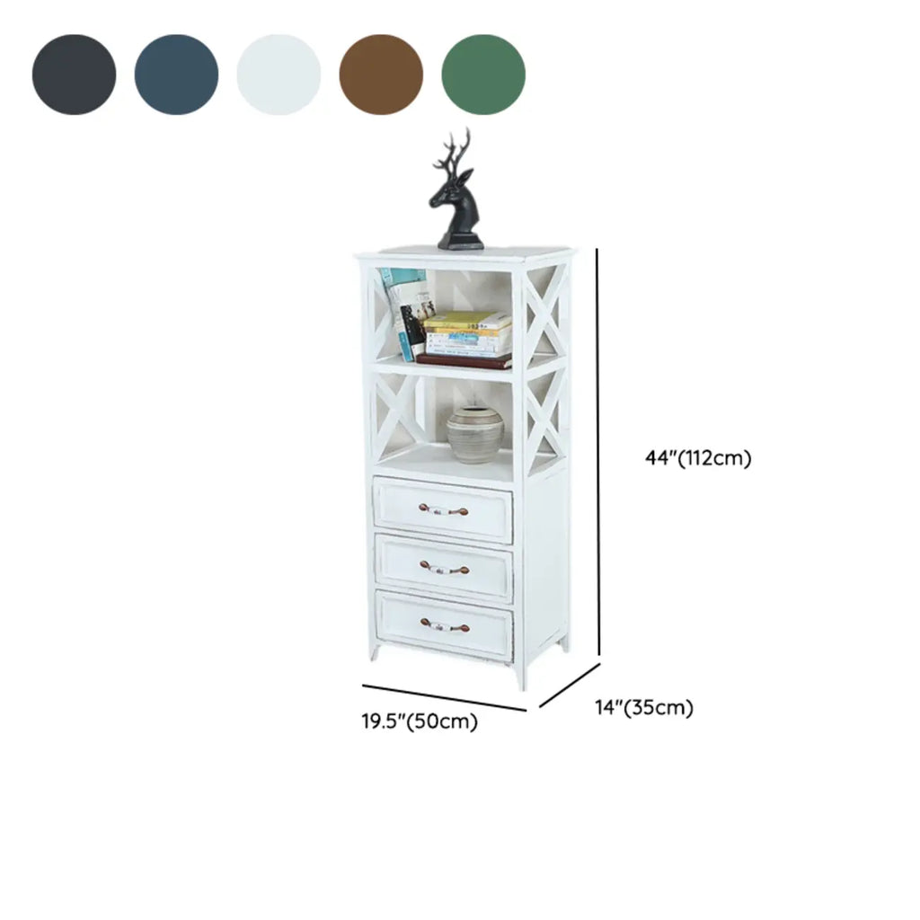 Libreria Antica Chic con Schienale Aperto in Legno Nero
