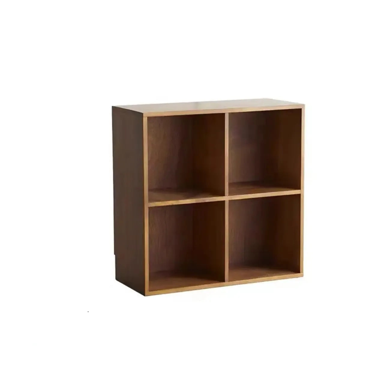 Bibliothèque cubique courte en bois noir avec tiroirs