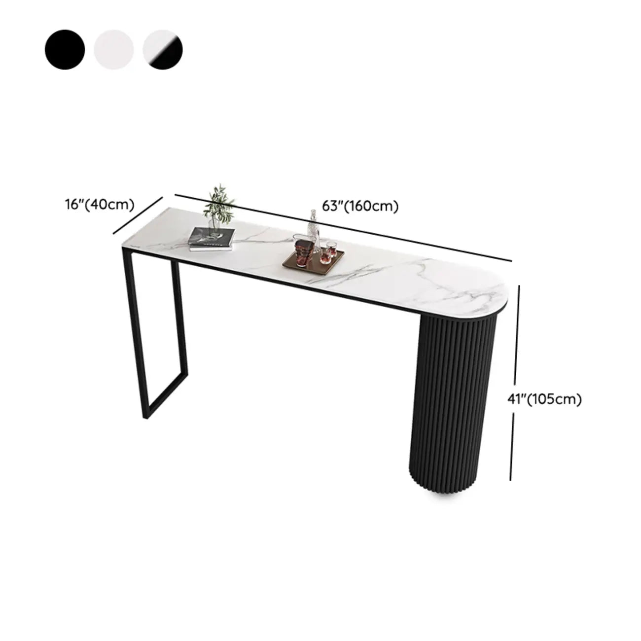 Tables de bar modernes irrégulières en pierre et métal