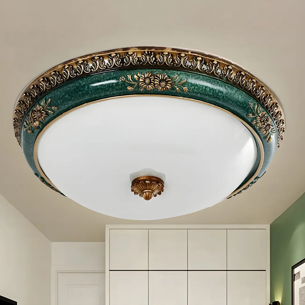 Plafonnier LED encastré Classic Green Bowl