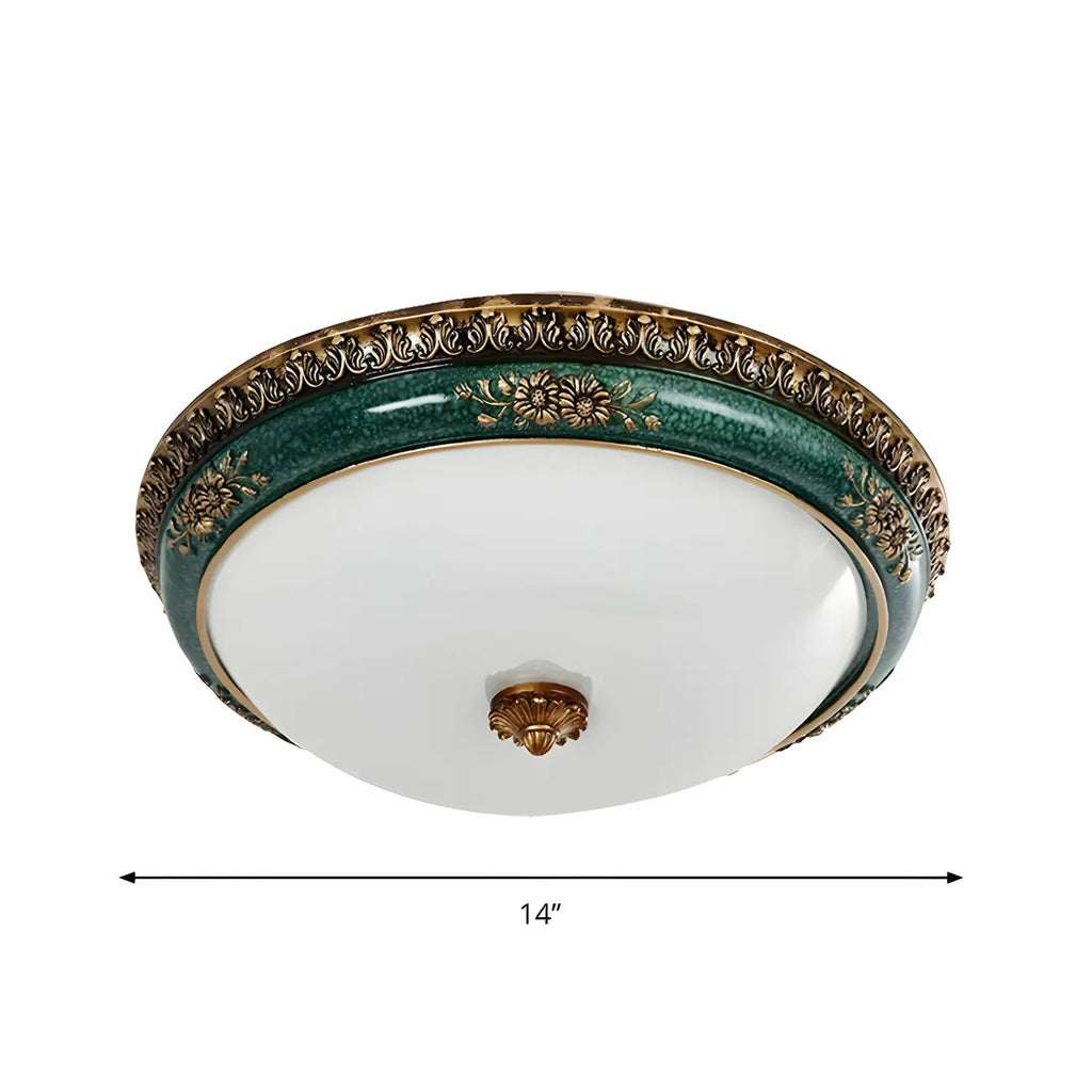 Plafonnier LED encastré Classic Green Bowl