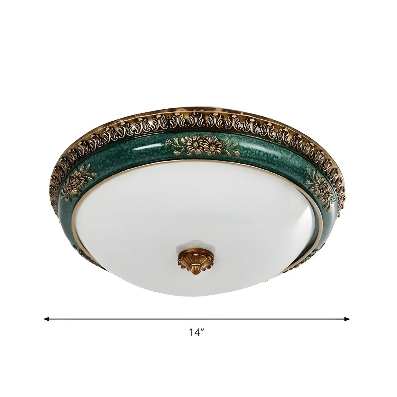 Plafonnier LED encastré Classic Green Bowl