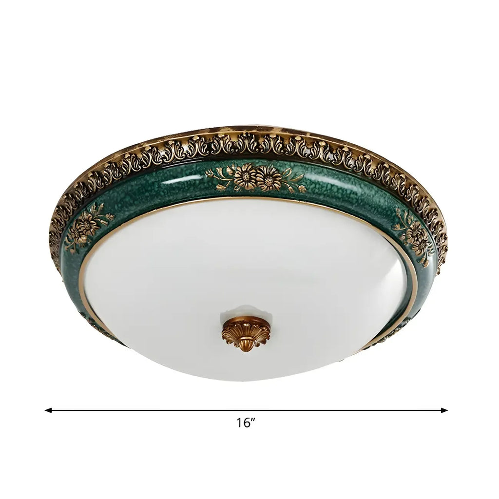 Plafonnier LED encastré Classic Green Bowl