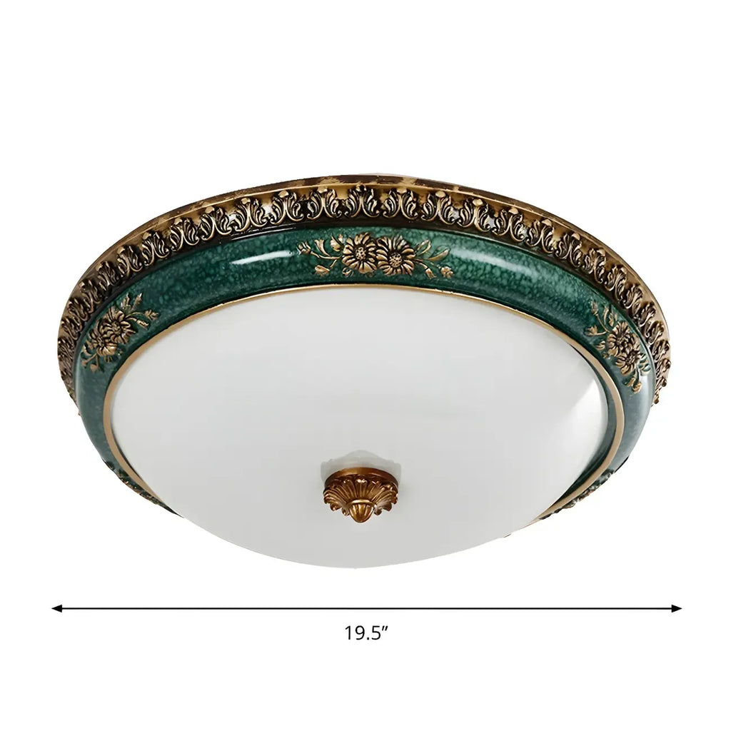 Plafonnier LED encastré Classic Green Bowl