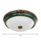 Plafonnier LED encastré Classic Green Bowl