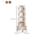 Bibliothèque verticale pivotante moyenne en bois brun noyer