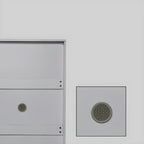 Armoire à chaussures haute en bois blanc avec façade rabattable pour couloir