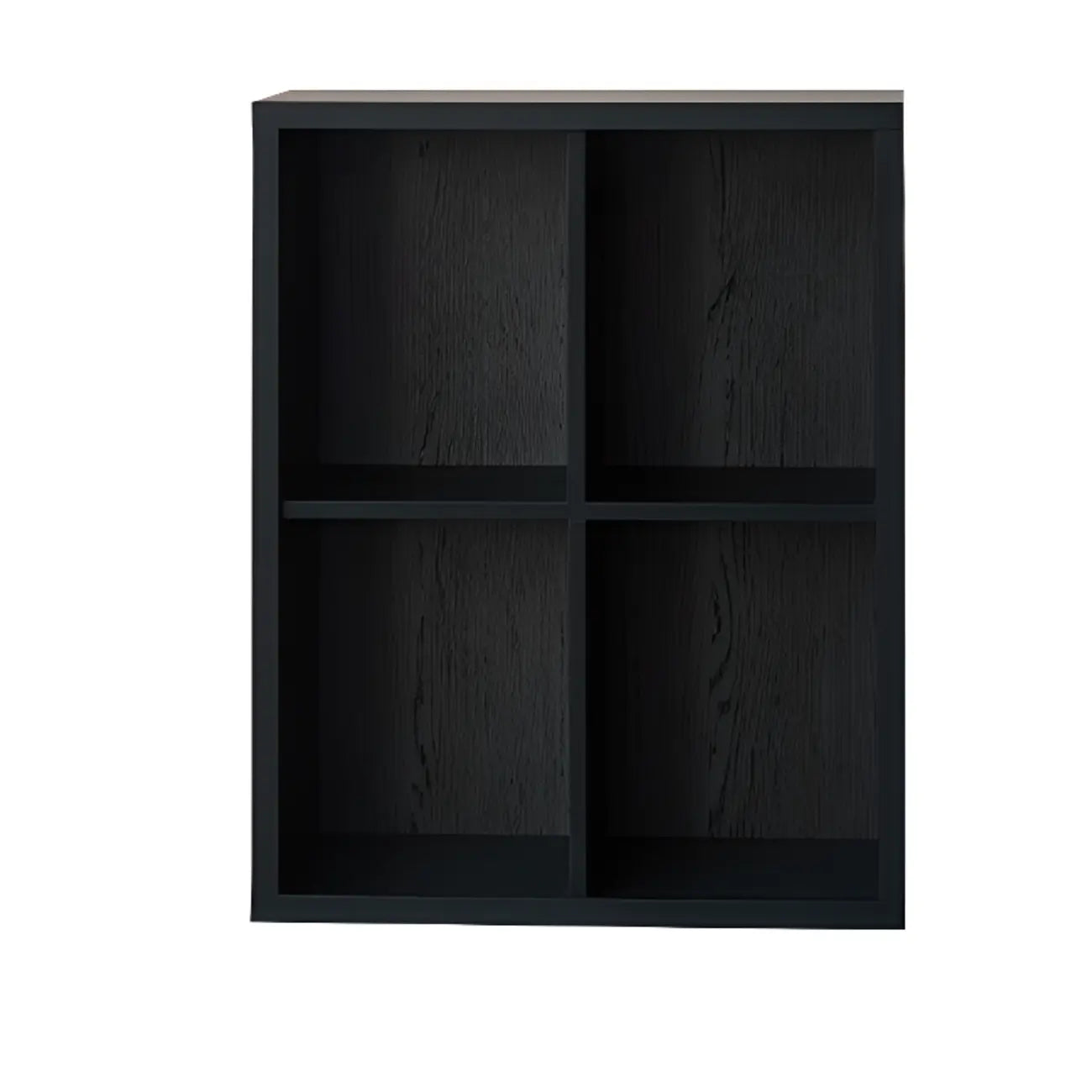 Étagères horizontales noires, cube de rangement fermé