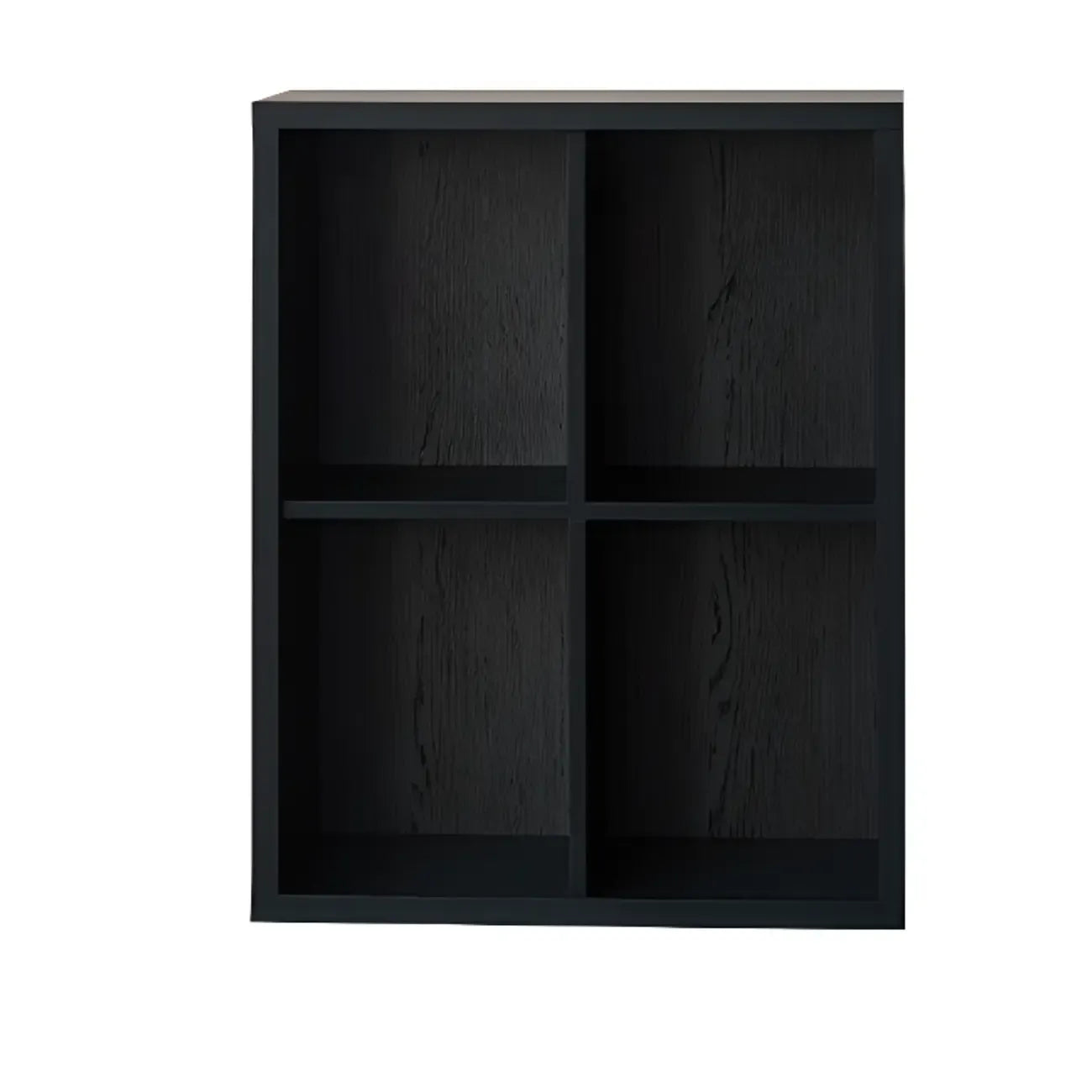 Étagères horizontales noires, cube de rangement fermé
