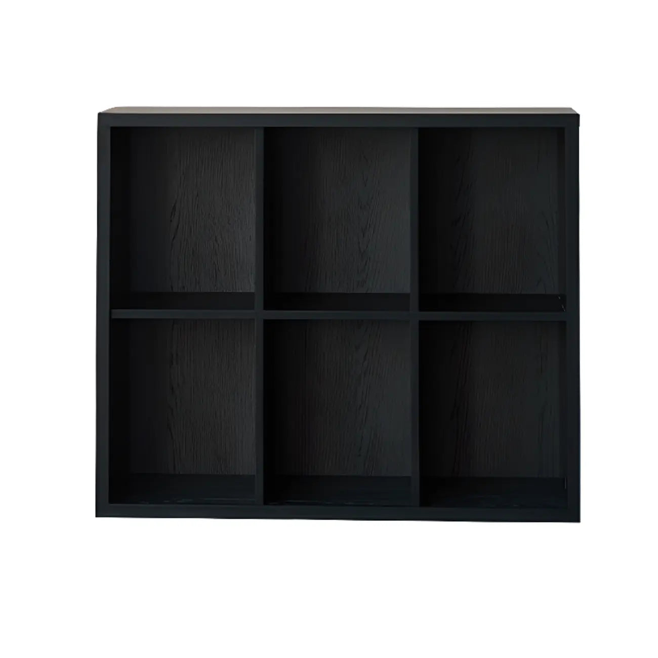 Étagères horizontales noires, cube de rangement fermé