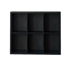 Étagères horizontales noires, cube de rangement fermé