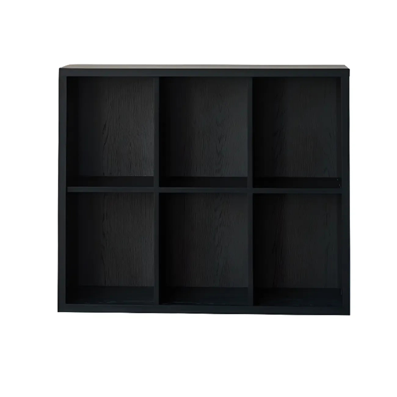 Étagères horizontales noires, cube de rangement fermé