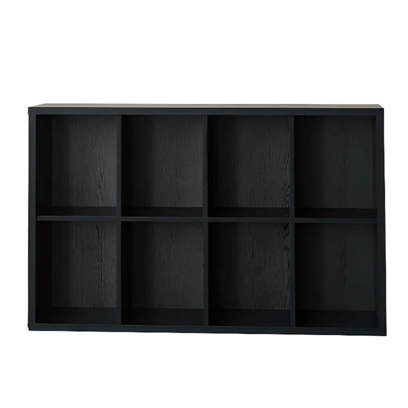 Étagères horizontales noires, cube de rangement fermé