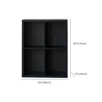 Étagères horizontales noires, cube de rangement fermé