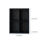 Étagères horizontales noires, cube de rangement fermé