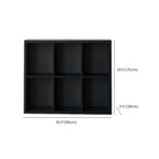 Étagères horizontales noires, cube de rangement fermé