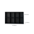 Étagères horizontales noires, cube de rangement fermé