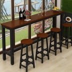 Tables de bar modernes à plateau fixe en bois brun