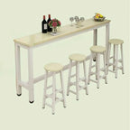 Tables de bar modernes à plateau fixe en bois brun