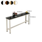 Tables de bar modernes à plateau fixe en bois brun