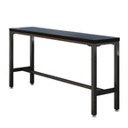 Tables de bar modernes en pin noir et métal avec repose-pieds