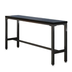 Tables de bar modernes en pin noir et métal avec repose-pieds